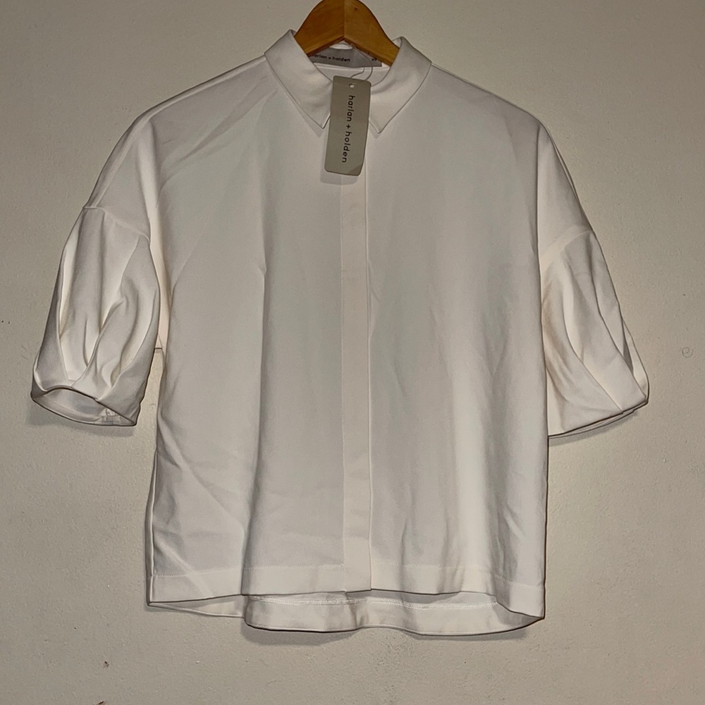 Women short sleeve zipper top size XS